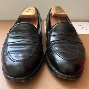 Alden Black cordovan leather loafers 8.5